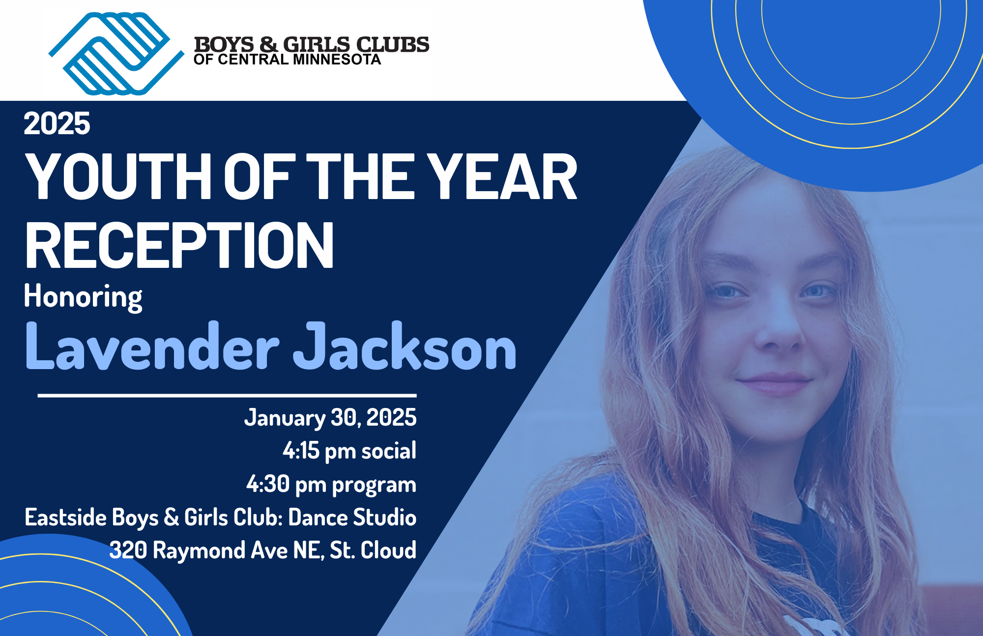 Boys & Girls Club announces Lavender J. as the 2025 Youth of